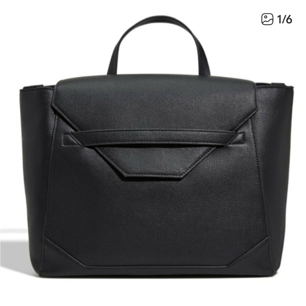 Honest Co Sleek Black Convertible Diaper Bag